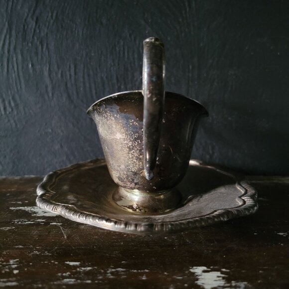 Vintage F. B. Rogers Silver Co Silverplate on Copper Double Handle Sauce Bowl - Picture 5 of 10